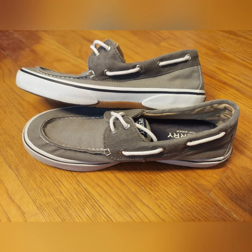 Sperry Men's Charcoal Boat Shoes, Size 10